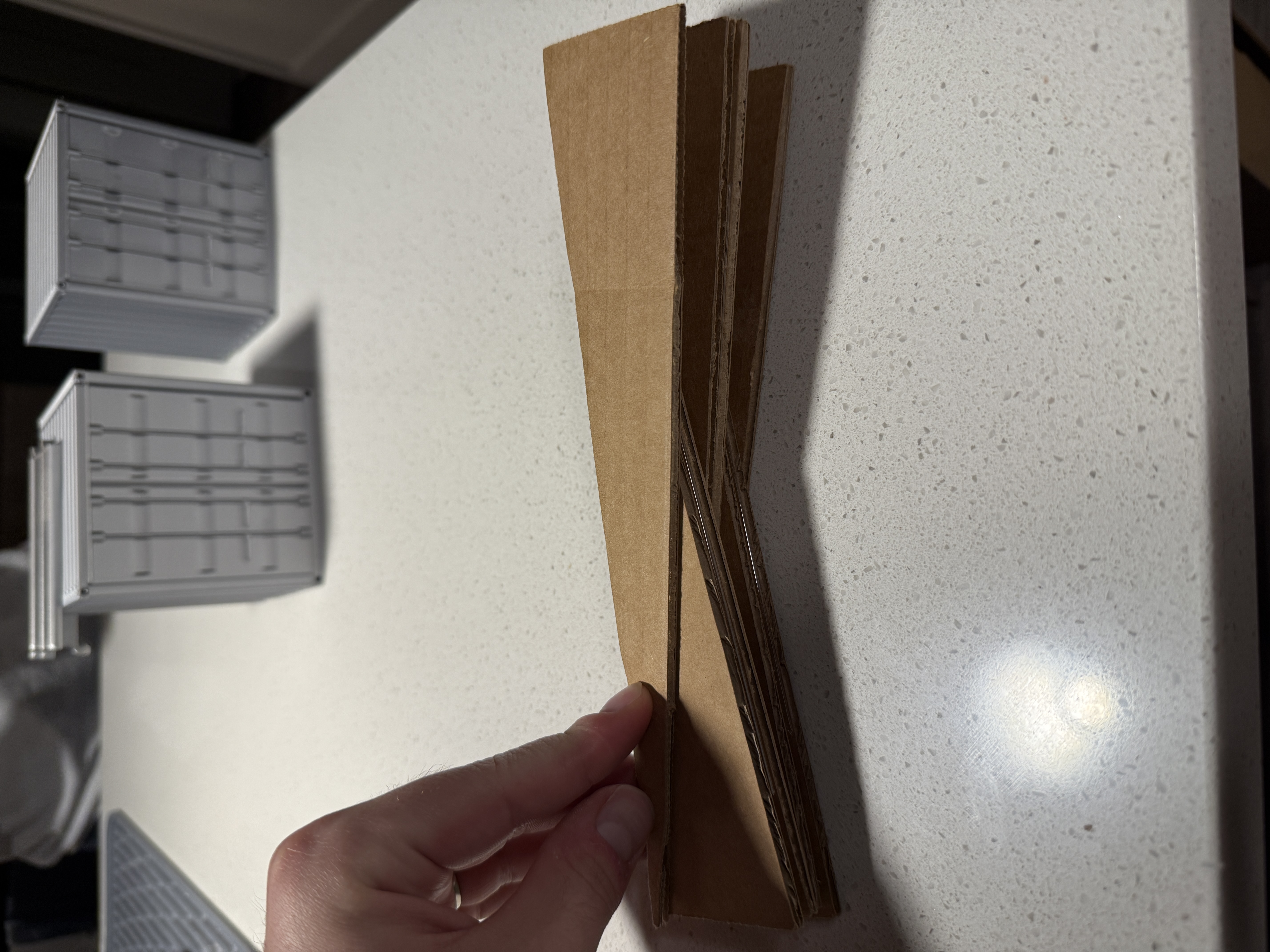 3D printed prototype segments forming a continuous wall structure