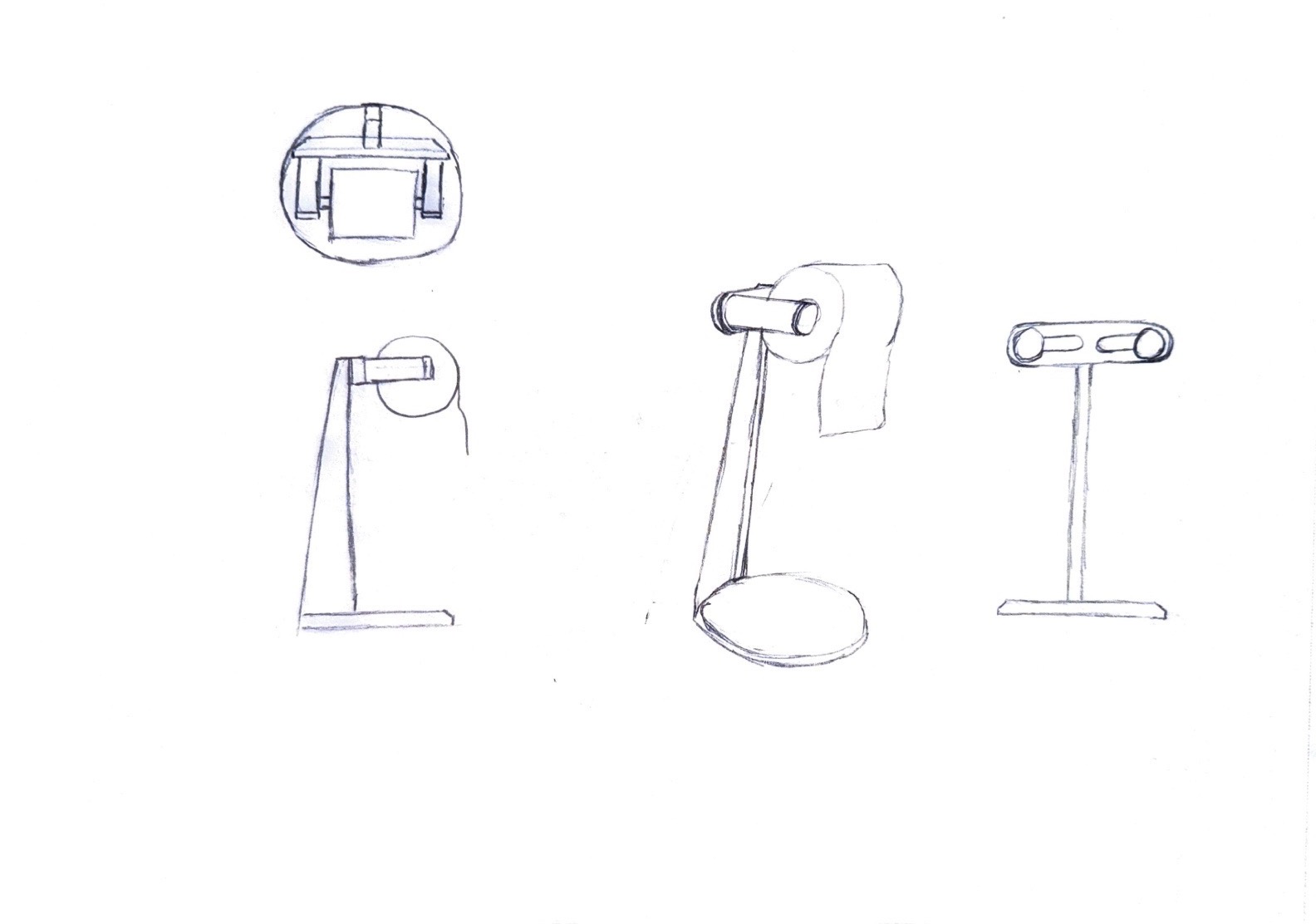 Concept sketch page 2 comparing alternate side-profile and top-view configurations