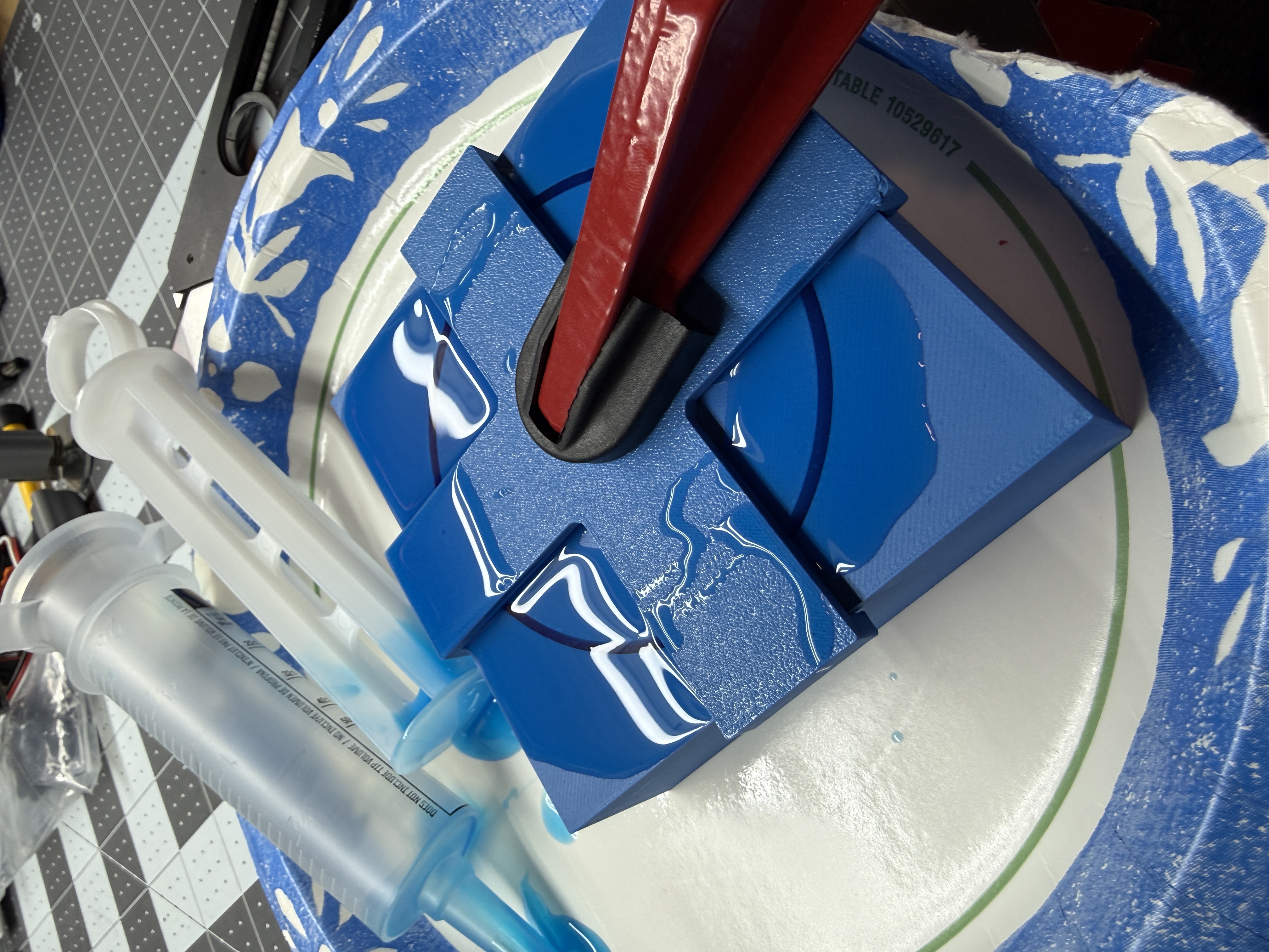 Creating the 3D-printed master mold for the silicone overcast process